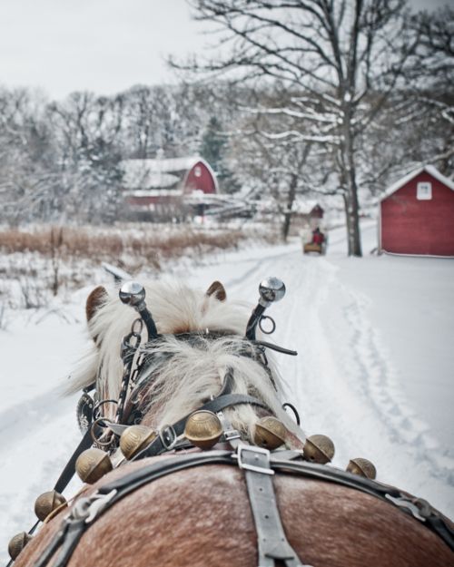 A sleigh ride in Iowa.